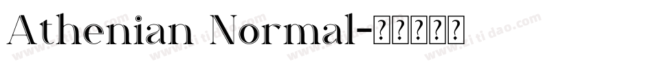 Athenian Normal字体转换